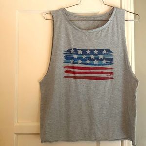 Cute Emi Jay tank. EUC. One Size, fit like Medium.  Deep arm holes, curled hem